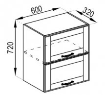 Тумба верхня В 60 Б Домініка