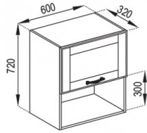 Тумба верхняя В 60 Б п/микромин. Доминика