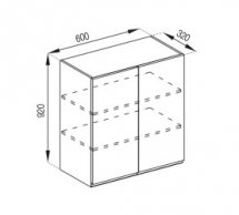 Тумба верхня В 60 (h-920) Мілана