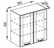 Тумба верхняя В 80 (h-920) Доминика
