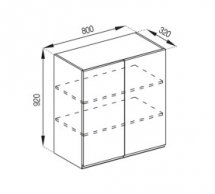 Тумба верхня В 80 (h-920) Тіна