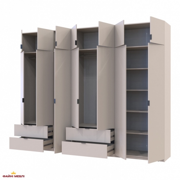 Шафа для одягу Дорос Лукас кашемір 7 дверна 300 см 0