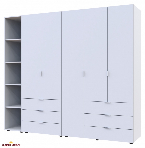 Шафа Дорос Гелар білий з Етажеркою 5 дверна 231,9 см 3