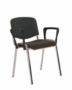 Стул ISO wood plus arm chrome