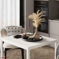 Обеденный стол Brevity Loft mini Белый бриллиант/Белый металл