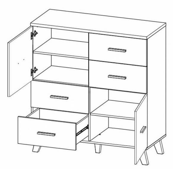 Комод 110 2D4S Lotta 3