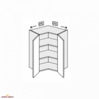 Секция верхняя УголВ 90° 650х650/720 2дв Глори