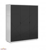 Шафа SZF3D BRW Poland Forn 3 дверна чорний глянець 180 см