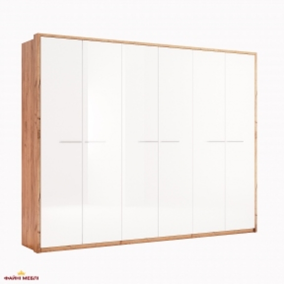 Шкаф 6дв глянец Ники