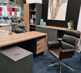 Комп'ютерний стіл Connect 2 Інтарсіо Правий/Лівий Дуб Сонома Трюфель/Антрацит 180 см