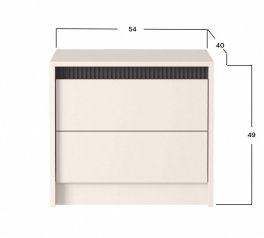 Тумба приліжкова KOM2S Монако Кашемір / Елегантний сірий софттач