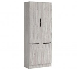 Шкаф 4Д Світ Меблів Локи 2 дверный артвул белый 100 см