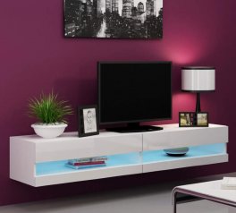 Тумба под ТВ Vigo / Виго RTV180 Белый мат/Белый глянец Cama Ширина 180 см