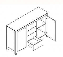 Комод KOM2D4S Каріна