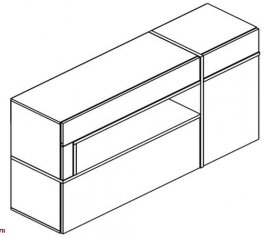 Тумба KOM1D2S1K Лайн АКЦІЯ!