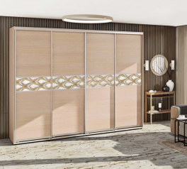 Шкаф-купе Комфорт мебель Модель-2 крашеный высокий глянец 4 дверный 400 см