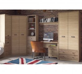 Шкаф 2D2S Mebelbos Diesel 2 дверный дуб мадура 86 см