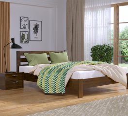 Ліжко дерев'яне Естелла Рената Люкс / Серія Тесса Щит / Масив Бук