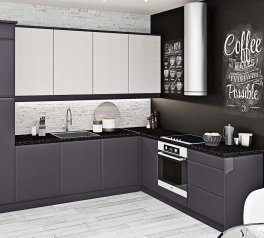 Модульна кухня Хай-тек матова галактика