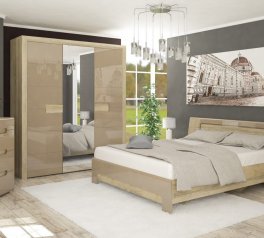 Шкаф 3Д Mebel Service Флоренс 3 дверный капучино 190 см