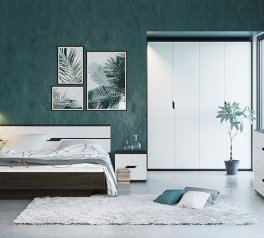 Модульная спальня Mariya/Мария Світ меблів Дуб Борас/Белое золото