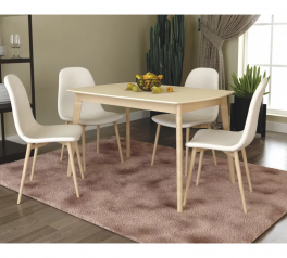 Стіл Exen II / Ексен II Інтарсіо Кремовий Розкладний 120/160 см