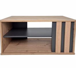 Журнальный стол T2 AD Интарсио Антрацит/Дуб Артизан 90 см