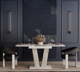 Стіл-трансформер Vendi Білий діамант/Ательє світлий