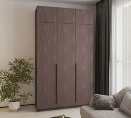 Шкаф Mebelstar Оскар трехдверный с антресолью Дуб ристрето 150 см