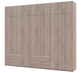 Шкаф для одежды Дорос Лукас дуб сонома 7 дверный 280 см