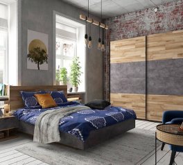 Модульная спальня Arica/Арика BRW Poland Дуб Сильва/Бетон