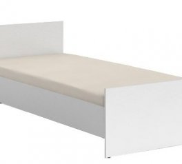 Ліжко односпальне Гербор 90 Непо ДСП біле без вкладу