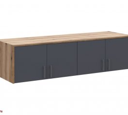 Антресоль Doros Ронді 4-дверна Дуб Артізан / Графіт