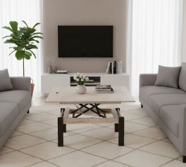 Стол-трансформер B-Fly Art In Head Дуб Экспрессив песочный / Венге