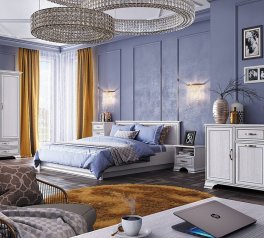 Модульна спальня Tiffany/Тіффані Mebelbos Вудлайнт крем