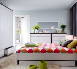 Ліжко двоспальне ВМК-Україна LOZ/160 Паріс ДСП біле без вкладу