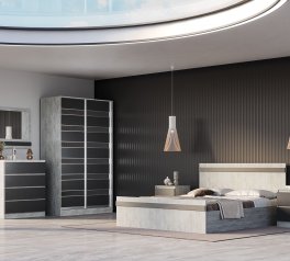 Модульная спальня Ida/Ида Киевский стандарт Сосна Натти/Антрацит