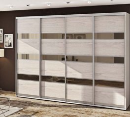 Шкаф-купе Комфорт мебель Модель-4 дуб беленый 4 дверный 400 см
