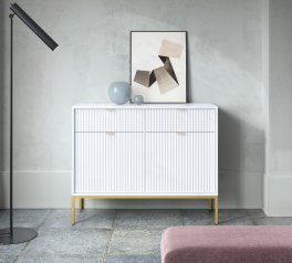 Комод Білий/Золоті ніжки KSZ104 Nova