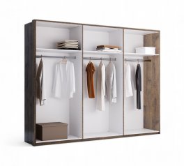 Шкаф 6дв с зеркалом Миромарк Квадро 6 дверный дуб барокко 272 см