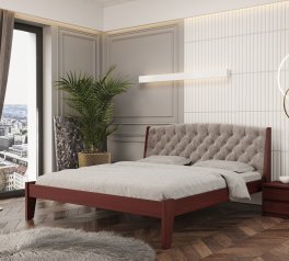 Кровать деревянная с мягкой вставкой Лев Токио Новое массив Бук