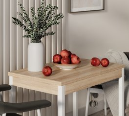 Стіл-трансформер Lunch Дуб сонома/Білий