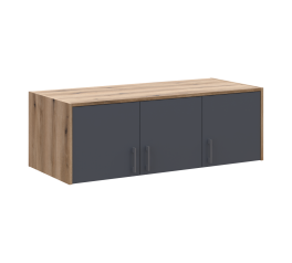 Антресоль Дорос Ронди графит 3-дверная 121 см