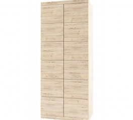 Шкаф 2d Mebelbos Oskar 2 дверный дуб санремо 90 см