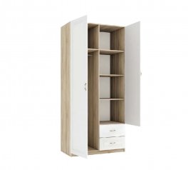 Шафа 2д + 2шх КС Марі 2 дверна білий 100 см