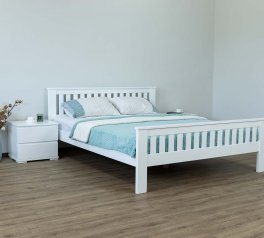 Ліжко дерев'яне Дрімка Жасмін з підйомним механізмом та нішею для білизни Бук