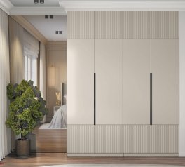 Шафа 2Д + антресоль 2Д КС Лайн Елегант 2 дверна Кашемір 100 см