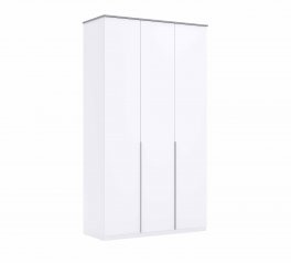 Шкаф 3дв без зеркал Миромарк Бартон 3 дверный белый супермат 137 см