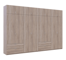 Шкаф для одежды Дорос Лукас дуб сонома 8 дверный 360 см