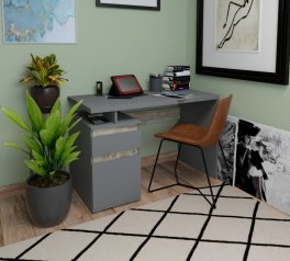 Комп'ютерний стіл Kubik Інтарсіо Правий/Лівий Антрацит 120 см